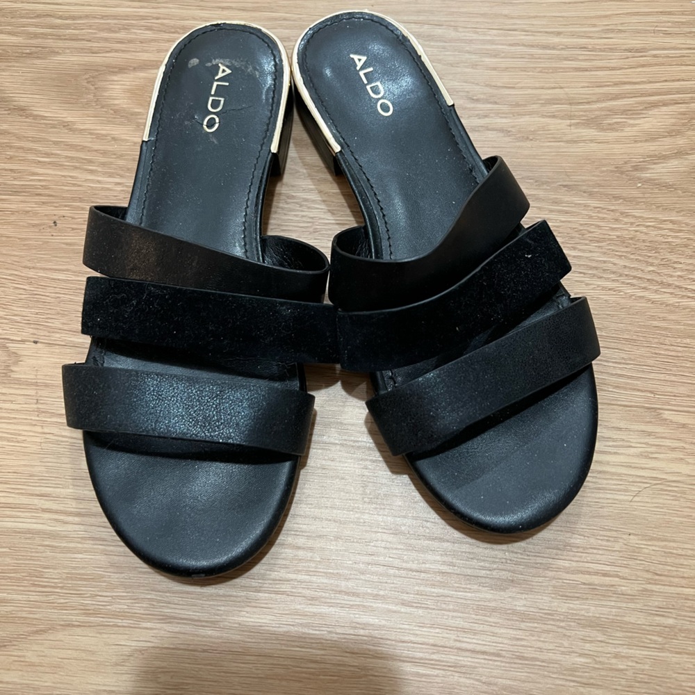 Aldo 3 Strap Slide Sandals